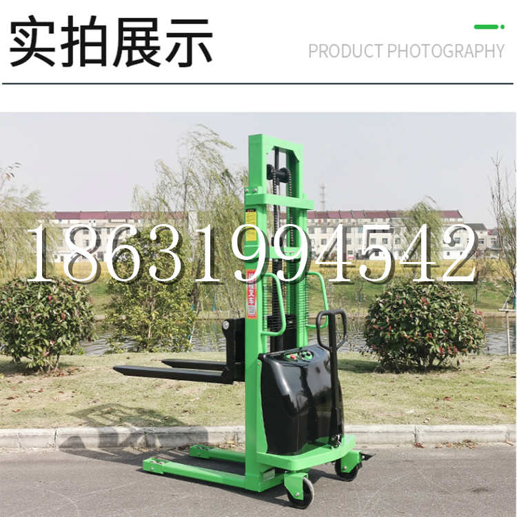 泰安市电动叉车堆高车液压铲车电瓶1吨2吨站驾步行式小型全自动叉车